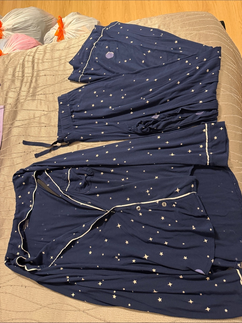 Victoria's Secret Navy Star-Print Pajama Set